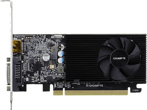 Видеокарта/ VGA GIGABYTE NVIDIA GeForce GT 1030 2GB, DDR4/64-bit, PCIe 3.0, 1xDVI-D, 1xHDMI 2.0, 1-slot