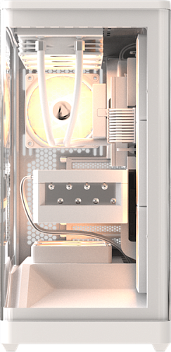 корпус Formula V Line Crystal U9 PA White, ATX, TYPE-C*1, USB3.0*2, Curved Glass, SIDE 3x PERFORMANCE ARGB, REAR 1x PERFORMANCE ARGB