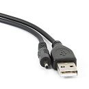 Gembird/Cablexpert CC-USB-AMP25-0.7M Кабель USB 2.0 Pro , AM/DC 2,5мм 5V 2A (для планшетов Android), 0.7м, экран, черный, пакет