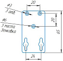 Крепеж для настенной установки NPort IA5150A/5254A