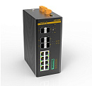 Управляемый коммутатор TSN c 4 слотами 10GBase-X SFP+, 8 слотами 100/1000Base-X SFP, 8 портами 10/100/1000Base-T(X) (разъем RJ45), два входа питания 2