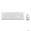 Клавиатура + мышь A4Tech Fstyler F1010 клав:белый/серый мышь:белый/серый USB Multimedia [1147556]
