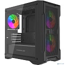 Powercase Корпус Mistral Micro X3B ARGB, Tempered Glass, 3x 120mm ARGB PWM Fan, чёрный, mATX (CMMXB-A3)