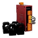 Интеллектуальный измеритель параметров однофазной сети, 4 петли, Modbus TCP, в комплекте 4 токовых кольца 100 А