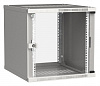 Шкаф коммутационный ITK Linea WE (LWE3-12U66-GF) настенный 12U 600x600мм пер.дв.стекл направл.под закл.гайки 50кг серый 550мм 200град. 585мм IP20 стал
