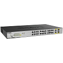 Коммутатор D-Link DGS-1026MP/B2A Неуправляемый коммутатор с 24 портами 10/100/1000Base-T, 2 комбо-портами 100/1000Base-T/SFP (24 порта PoE 802.3af/at,