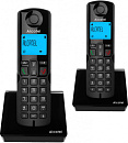 Р/Телефон Dect Alcatel S230 DUO RU черный (труб. в компл.:2шт) АОН
