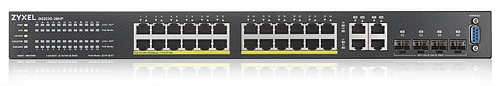 Коммутатор Zyxel Networks L2 PoE+ Zyxel NebulaFlex Pro GS2220-28HP, rack 19", 24xGE PoE+, 4xCombo (SFP/RJ-45), бюджет 375 Вт