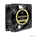 Exegate EX289010RUS Вентилятор 220В AC ExeGate EX09238BAT (92x92x38 мм, 2-Ball (двойной шарикоподшипник), алюминиевый корпус, клеммы, 2800RPM, 40dBA,