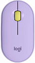Мышь Logitech M350 Pebble сиреневый оптическая (1000dpi) silent беспроводная BT/Radio USB для ноутбука (3but)