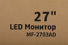 Монитор Pinebro 27" MF-2703AD черный IPS LED 5ms 16:9 HDMI M/M матовая HAS Piv 1000:1 250cd 178гр/178гр 1920x1080 75Hz VGA DP FHD 4.55кг