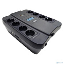 PowerCom Spider SPD-550U LCD USB ИБП {Line-Interactive, 550VA / 330W, 8xEURO: 4 с резервным питанием, 4 с фильтрацией, USB/USB-порт зарядки 2.4 А} (14