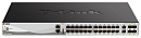 Коммутатор D-Link PROJ Управляемый L3 стекируемый коммутатор, 24x1000Base-T, 2x10GBase-T, 4x10GBase-X SFP+, защита от статического электричества до 6
