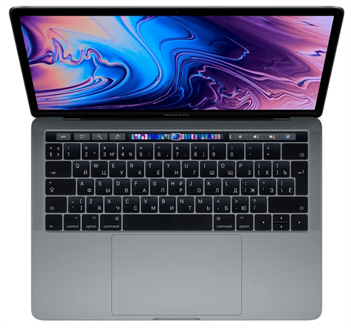 ноутбук apple 13-inch macbook pro, touch bar (2019), 2.4ghz quad-core 8thgen. intel core i5 tb up to 4.1ghz, 8gb, 256gb ssd, intel iris plus graphics 655, spa