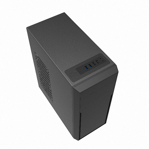 Корпус c блоком питания 450 Ватт/ Case Foxline FL-302-FZ450-U32 ATX case, black, w/PSU 450W 8cm, w/2xUSB2.0+2xUSB3.0, w/pwr cord, w/o FAN