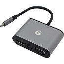 VCOM CU425M Адаптер USB3.1 Type-CM-->HDMI +VGA+3XUSB +PD charging+TF+AUDIO,Aluminum Shell, VCOM <CU425> [4895182217270]