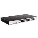 Коммутатор D-Link DGS-1210-28MP/F4A Настраиваемый L2 коммутатор с 24 портами 10/100/1000Base-T и 4 комбо-портами 100/1000Base-T/SFP (24 порта PoE 802.