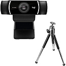 Веб-камера Logitech 960-001088/960-001089 WebCam C922 Pro Stream {USB 2.0,1920*1080, 2Mpix foto, Mic, Black}