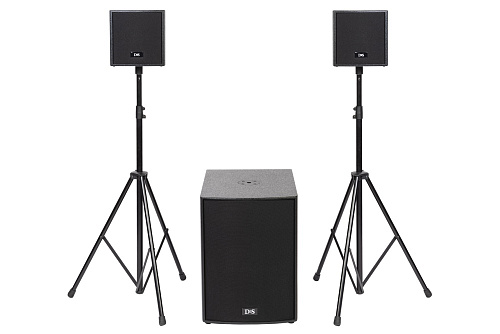 Комплект DS Proaudio [ANT 815] активный акустический 1400 Вт, состоящий из двух 8 сателлитов и одного сабвуфера 15. встроенный DSP (x-over, delay, PEQ