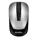 Беспроводная мышь Sven RX-380W серебристая (2,4 GHz, 3+1кл. 800-1600DPI, блист.)
