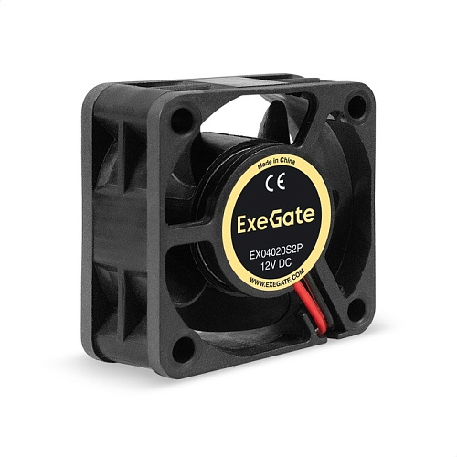 Exegate EX294955RUS Вентилятор 12В DC ExeGate EX04020S2P (40x40x20 мм, Sleeve bearing (подшипник скольжения), 2pin (разъем 2.54), 6500RPM, 28dBA)