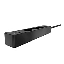 Harper Сетевой фильтр с USB зарядкой UCH-360 Black (3 роз.,3м.,3 x USB 2.4A (max 3.4A), 4000W) {H00003011}
