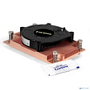 Exegate EX297634RUS Кулер ESNK-P0062AP4v2.PWM.1U.SP3.Cu (радиальный (улитка), медный, 1U, LGA SP3, TDP 165W, PWM, 1100-6300RPM, 2 ball bearing, 4pin,