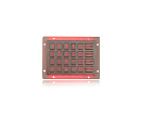 Антивандальная клавиатура K-TEK-B120KP-24-BL-DWP-USB встраиваемая, IP65, русифицированная, 28 клавиши, USB