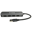 D-Link DUB-H4/B/D1A Компактный концентратор с 4 портами USB 2.0