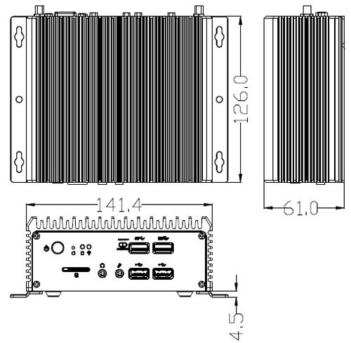 Ультракомпактный встраиваемый компьютер C4-NNZ-6200U-V
