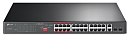 Коммутатор TP-Link TL-SL1226P (L2) 24x100Мбит/с 2x1Гбит/с 2xКомбо(1000BASE-T/SFP) 24PoE+ 250W неуправляемый