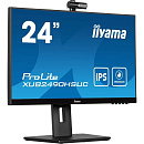LCD IIYAMA 23.8" XUB2490HSUC-B5 {IPS 1920x1080 60Hz 250cd 8bit(6bit+FRC) D-Sub HDMI DisplayPort USB 2x2W WebCam Pivot VESA}