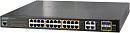 Коммутатор Planet коммутатор/ IPv6/IPv4, 24-Port Managed 802.3at POE+ Gigabit Ethernet Switch + 4-Port Gigabit Combo TP/SFP (440W)