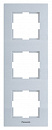 Рамка Panasonic Karre Plus WKTF08133AS-RU 3x вертикальный монтаж металл серебристый (упак.:1шт)