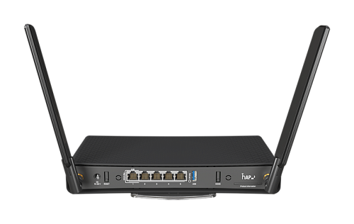 Роутер беспроводной MikroTik hAP ax3 (C53UIG+5HPAXD2HPAXD) AX1800 10/100/1000BASE-TX черный