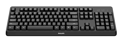 Philips Беспроводная Клавиатура SPK6307BL 2.4GHz 104 клав, русская заводская раскладка, чёрный Чёрный