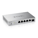 Коммутатор Мультигигабитный коммутатор Zyxel XMG-105, 5xRJ-45: 1/2.5G, 1xSFP+, настольный, бесшумный