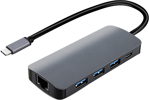 Кабель-адаптер/ Кабель-адаптер USB3.1 Type-CM-->HDMI 4K*60Hz +3USB3.1(10Гбс)+RJ45+TF+SD+PD VCOM <CU4641>