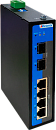 Неуправляемый промышленный Full Gigabit Ethernet коммутатор, 4 x 1G RJ45, 2 x 1G SFP, питание 2 x 12~60VDC, монтаж на DIN-рейку