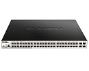 Коммутатор D-Link PROJ Управляемый L2 PoE-коммутатор, 48x1000Base-T PoE, 4x1000Base-X SFP, PoE-бюджет 740 Вт, защита от статического электричества до