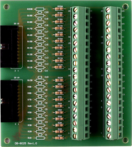 Клеммный модуль с 2 разъемами IDC-20