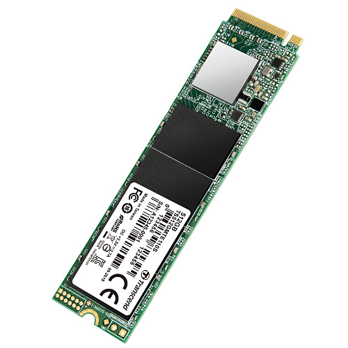 Твердотельный накопитель/ Transcend SSD MTE110S, 512GB, M.2(22x80mm), NVMe, PCIe 3.0 x4, 3D TLC, R/W 1700/1400MB/s, IOPs 160 000/250 000, TBW 200,
