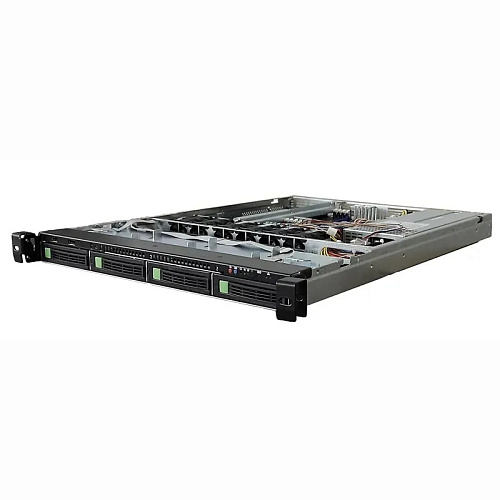 Сервер Rikor 1U Server RP6104 noCPU(2)2nd GenScalable noHS EATX(3+3)/TDP 150W/no DIMM(16)/HDD(4)LFF/4x1Gbe/1xFH/1xM.2 NVMe, 1xM.2 SATA /2x650W/