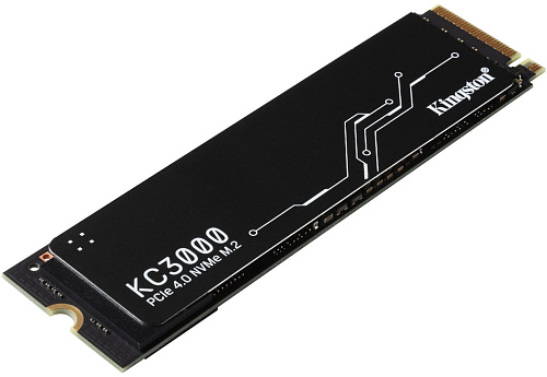 Твердотельный накопитель/ Kingston SSD KC3000, 2048GB, M.2(22x80mm), NVMe, PCIe 4.0 x4, 3D TLC, R/W 7000/7000MB/s, IOPs 1 000 000/1 000 000, DRAM