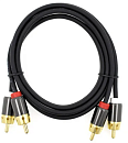 Кабель интерфейсный/ Cable, dual RCA male plug (red, white) on both ends, stereo, 25ft.