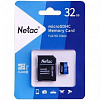 micro securedigital 32gb netac microsdxc class10 nt02p500stn-032g-r p500 + adapter