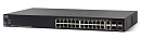 Коммутатор CISCO [SG350X-24PD-K9-EU] SB [SG350X-24PD] 24-Port 2.5G PoE Stackable Managed Switch, 24x PoE, из них 4x PoE++ 60Вт, суммарно раздаёт 375 В