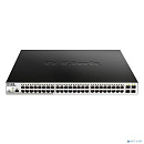 D-Link DGS-1210-52MP/ME/B2A PROJ Управляемый L2 коммутатор с 48 портами 10/100/1000Base-T и 4 портами 1000Base-X SFP (порты 1-8 PoE 802.3af/at, порты