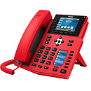 Телефон IP Fanvil X5U-R 16 линий, цветной экран 3.5" + доп. цветной экран 2.4", HD, Opus, 10/100/1000 Мбит/с, USB, Bluetooth, PoE, Красный