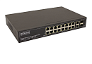 PoE Коммутатор OSNOVO SW-8182/L(300W) Управляемый L2+ PoE коммутатор Gigabit Ethernet на 16 RJ45 PoE + 2 x RJ45 + 2 GE SFP портов. Порты: 2 x GE (10/1